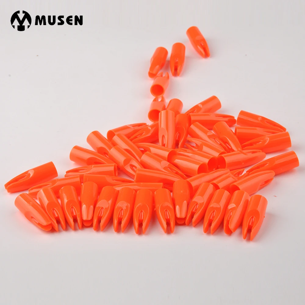 7mm Fiberglass Carbon Arrow Shaft Archery Hunting Shooting Internal Arrow Nocks Orange for Outer Diameter