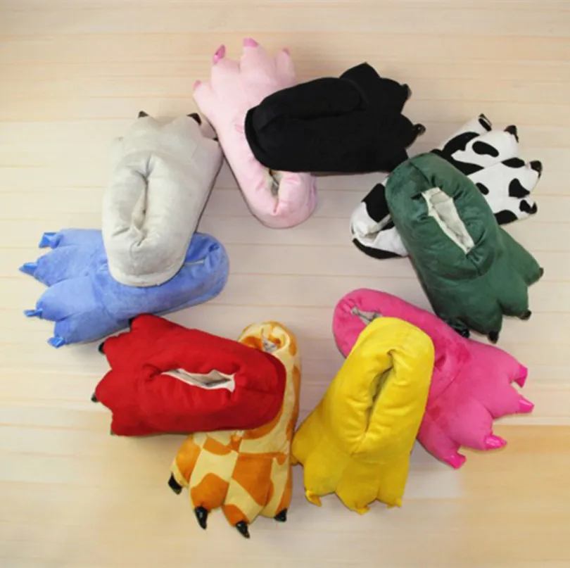 Animal Cosplay Paws Slippers Shoes for Adult or Children Unisex Halloween Costumes