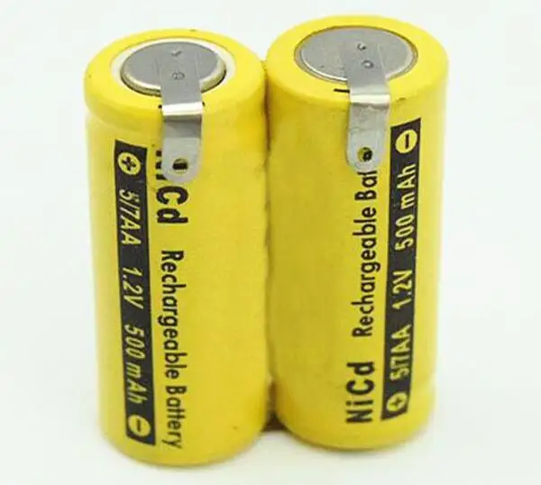 NEW battery 5/7AA 2.4V 500mAh 5/7AA2.4V500mAh Ni-Cd Rechargeable batteries  Razor battery pack with leg feet foot 2pcs/lot