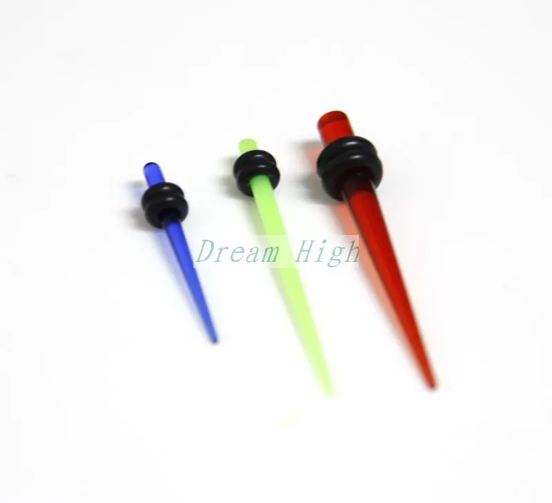 Wholesale UV Acrylic Ear Piercing Tapers Expanders 120pcs/lot Free Shipping