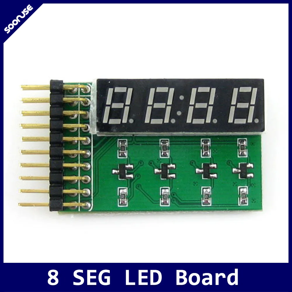 Pico-8SEG-LED,4-Digit 8-Segment Display Module For Raspberry Pi Pico, SPI-Compatible