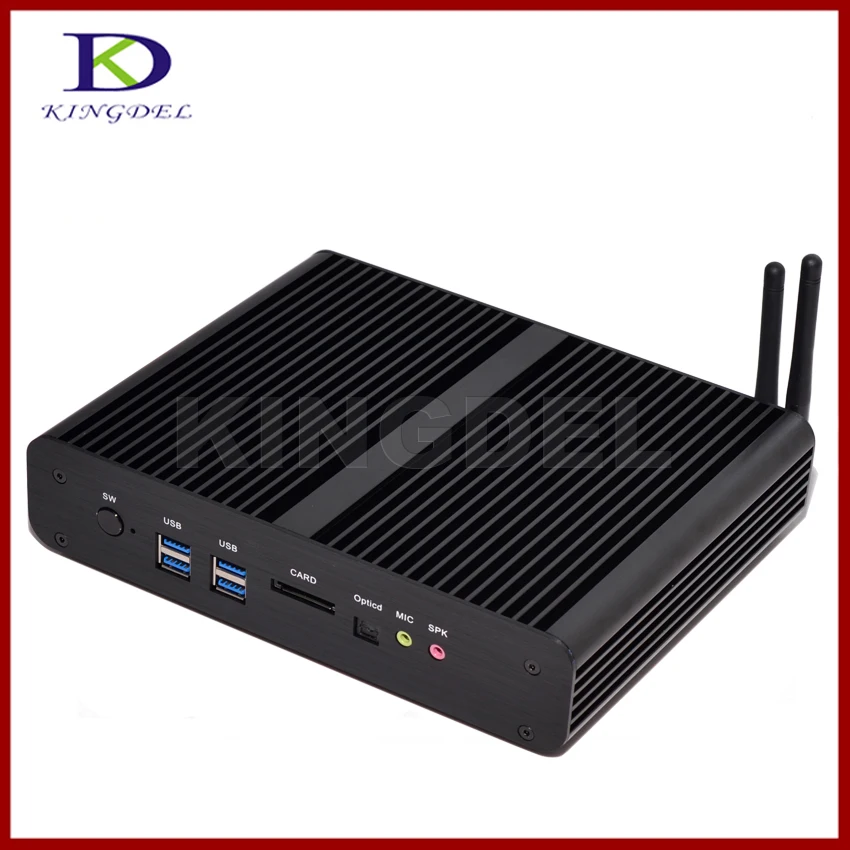 Fanless Mini Pc Intel 5th Gen Core I7 5500U 5600U Mini Computer Windows 10 4K Hd Htpc Box Pc 2 * Hdmi 2 * Lan Mini Desktop Pc