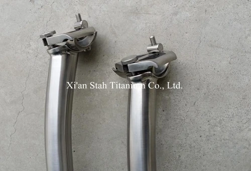 Titanium Ti-6AL/4V Bike Setback Seat post Seatpost 27.2mm / 31.6mm * 350mm / 400m / 450mm for Road / Mountain Bicycle