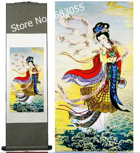 Adornment beauty diagram silk/hang a picture/decorative painting scroll painting wholesale AT009