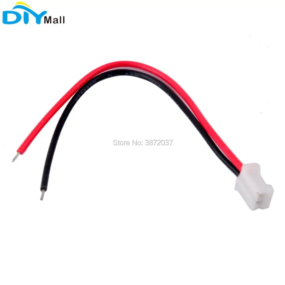 10 pz/lotto UL1007-26AWG JST-PH2.0mm 2 P 2Pin Spina Cavo del Terminale Filo Elettronico