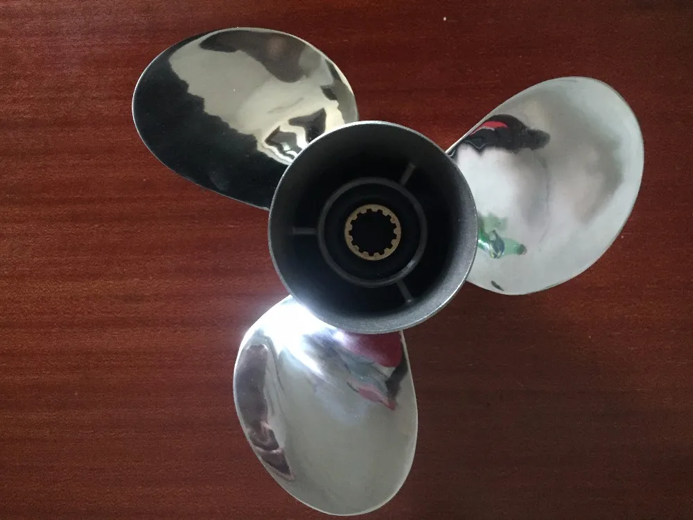 New Stainless Steel Propeller 11 1/8x13-G For Mercury Suzuki Tohatsu Honda Yamaha 40HP 50HP Outboards 11 1/8 x 13 - G