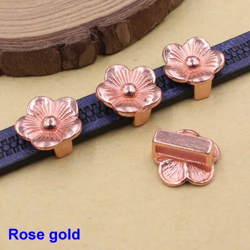 Onebeading Tibetsilber-Blumen-Schieberperlen für Armbänder, Halsketten, DIY-Herstellungszubehör, 14 x 15 mm, Loch: ca. 3 x 10,5 mm, 30 Stück
