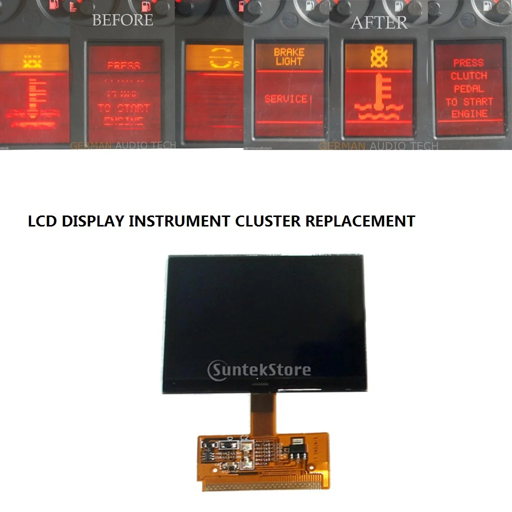 VDO FIS Cluster LCD Display for Audi AllRoad C5 Series 1999-2005 Instrument Cluster Pixel Repair Car Replacement