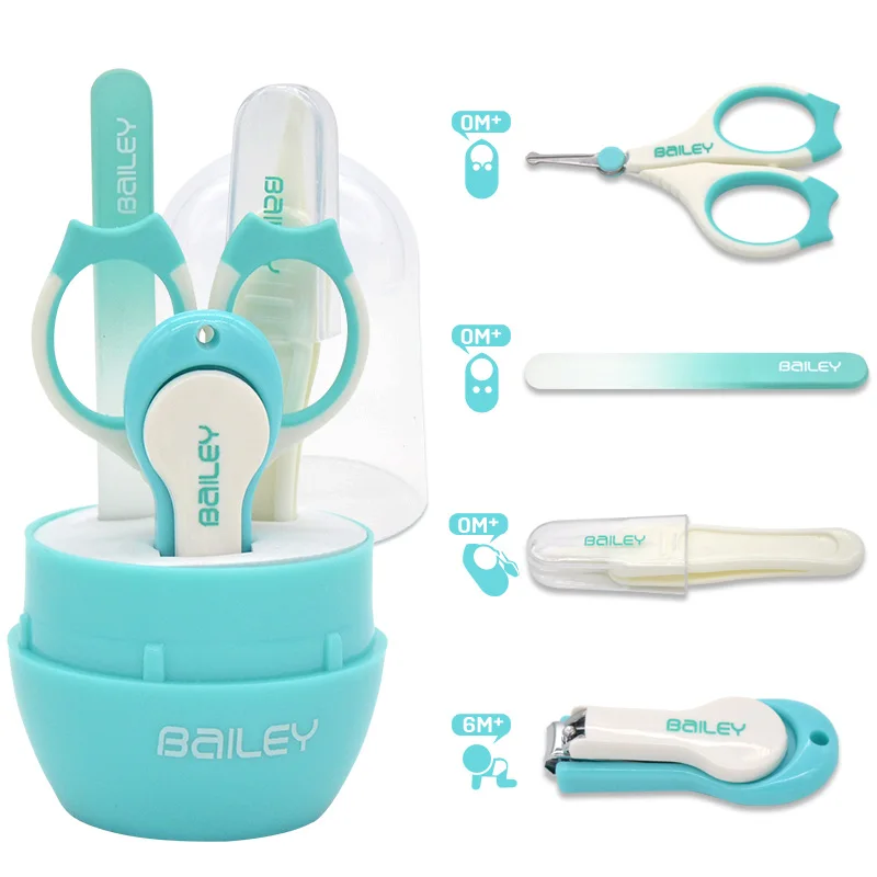 Baby Nail Scissors Set Lovely Nail Clippers Trimmer Newborn Baby Nail Clipper Safety Scissors Nail Care Suit Baby Care Products