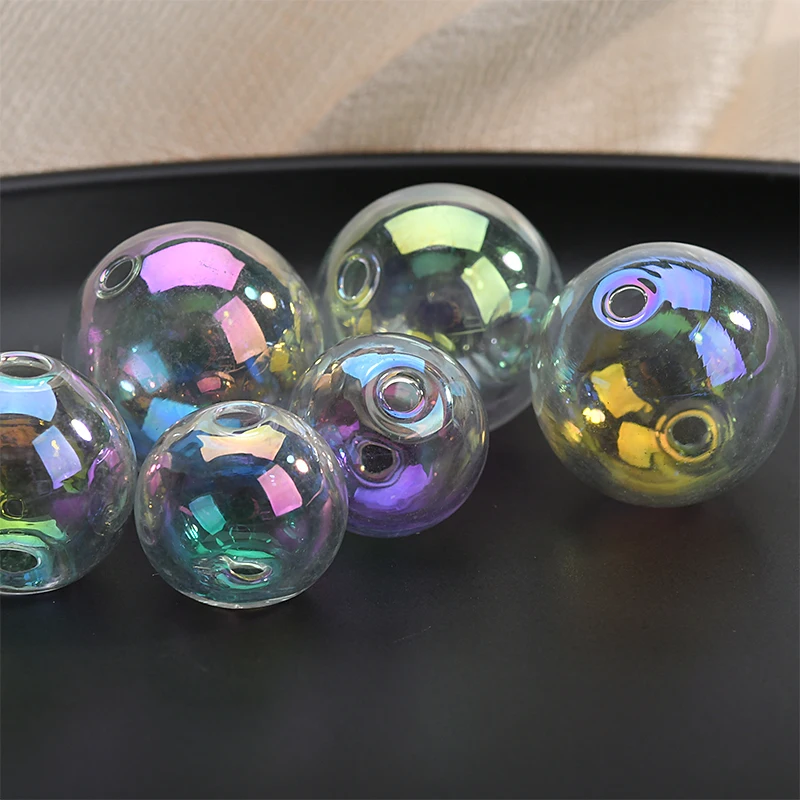 New arrived 20pcs/lot geoemtry rounds shape colorful glass transparent balls diy jewelry earring/garment pendant accessory