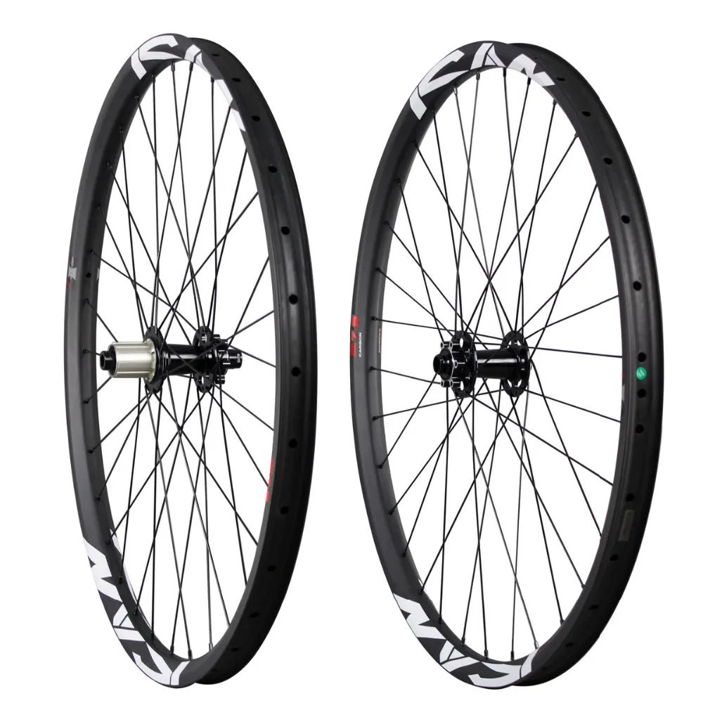 

27.5ER All mountain wheels ICAN brand 35mm clincher hookless mtb carbon fiber bicycle wheelset boost or thru axle AM 275-35-TL