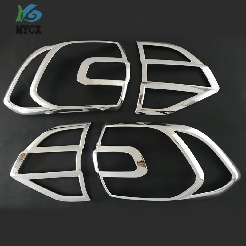 ABS Chrome Tail Lights Cover For Ford Everest Endeavour 2016 2017 2018 2019 4pcs