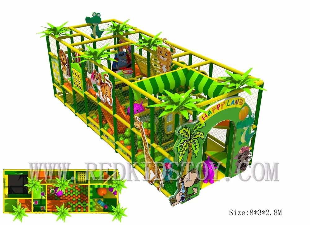 CE Approved Quality Guaranteed Indoor Playground With Ball Pool and Trampoline 161121 8x3x2.8m