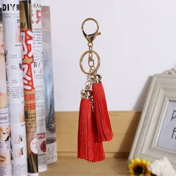 Hot Sale Gold Color Tassels Key Chains Ring Woman Fashion Handbag Charms Men Car Keyring Trinket Pendant Wedding Fringe Keychain