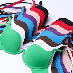 Sexy Lady bra Big Size 3/4 Cup reggiseno donna 8 colori Deep V reggiseno intimo Large AB Big Size deep u Bra push up reggiseno