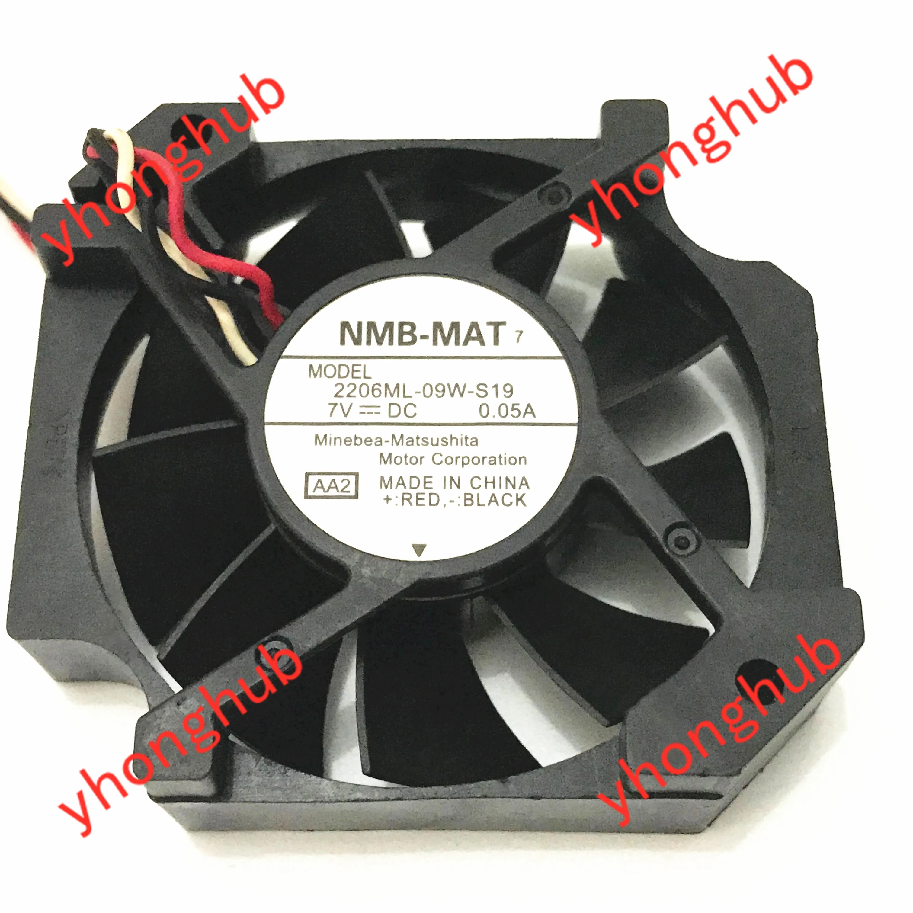 

NMB-MAT 2206ML-09W-S19 AA2 Server Cooling Fan DC 7V 0.05A 57X52mm 3-Wire