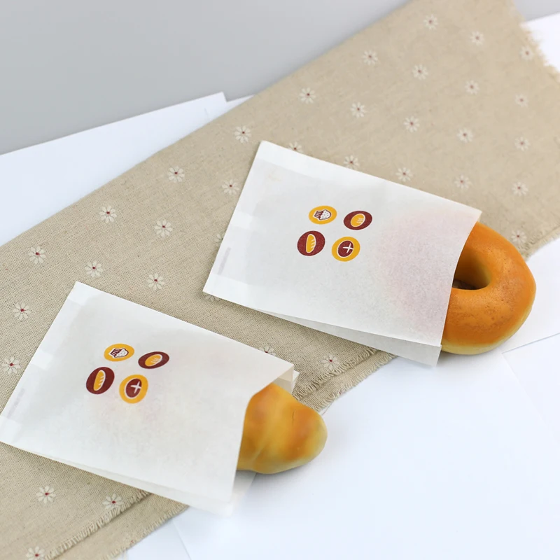 Anti-oil Puffs Bag Fries Bag Package Egg Tart Case Wrapper Fried Chicken Container Food Packing Boxes Cases Packaging Paper Bags