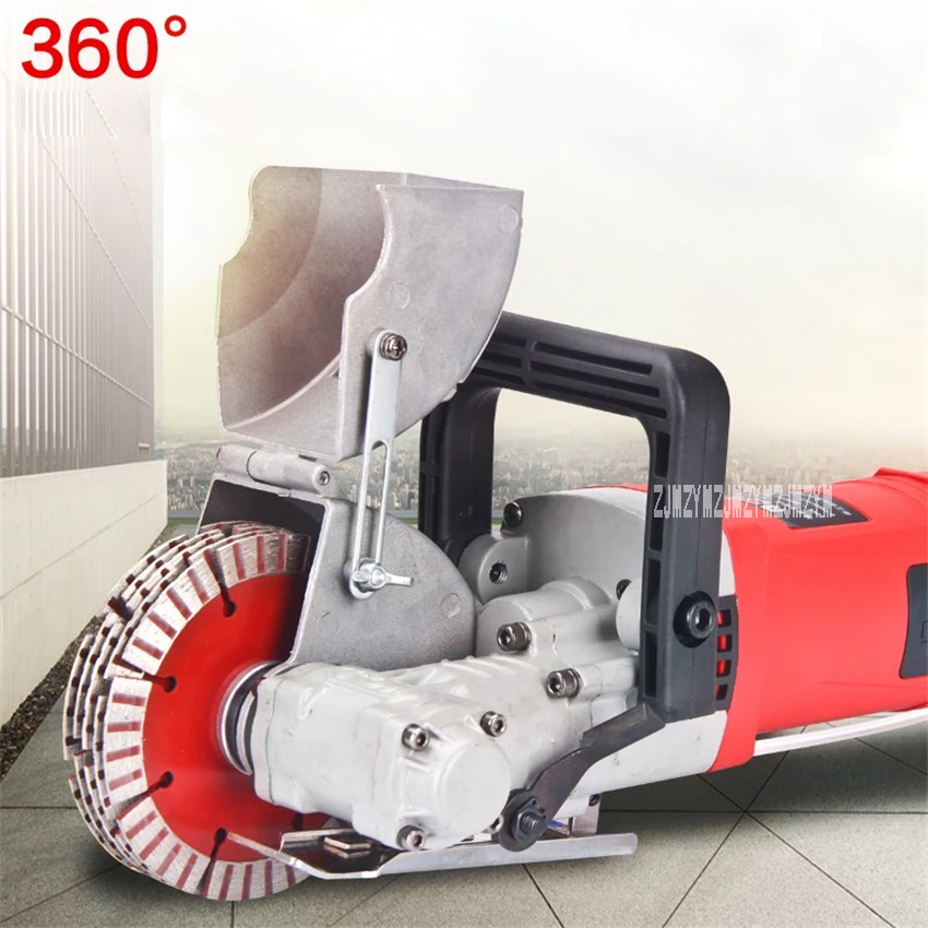 Máquina ranuradora eléctrica de Z1E-TB-125A, cortadora de ranuras de pared de hormigón con hoja de sierra de 121mm y 125mm, 220V y 1900W