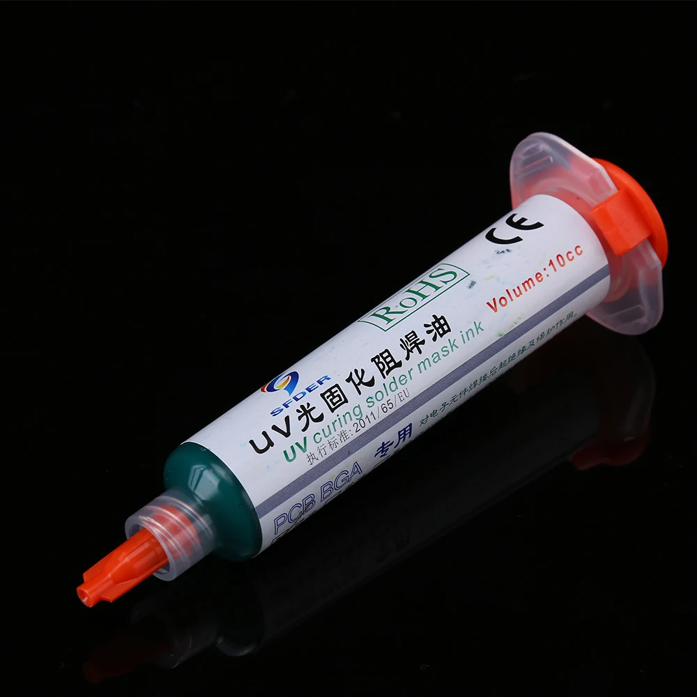 10CC UV Solder Mask Ink Black/Blue/Green/White BGA Oil Prevent Corrosive Arcing Soldering Paste Flux PCB UV Photosensitive Inks