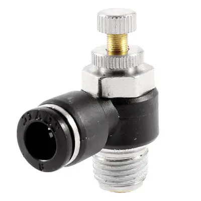 

13mm Male Thread 8mm Tube Push In Fitting Speed Flow Controller Air Valve