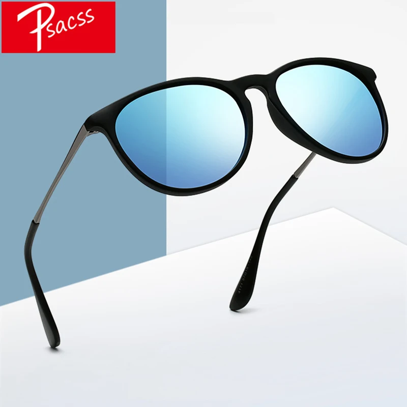Psacss NOWE Klasyczne Okrągłe Spolaryzowane Okulary Mężczyźni Kobiety Vintage Wysokiej Jakości Marka Projektant Mężczyzna Moda Retro Okulary Przeciwsłoneczne UV400