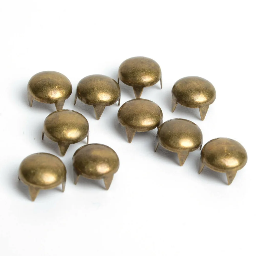 100pcs 8mm Antique Bronze Studs Nailheads Rivet Spike Punk Bag Bracelets Clothes Apparel Sewing Garment Rivet cuir pour le cuir