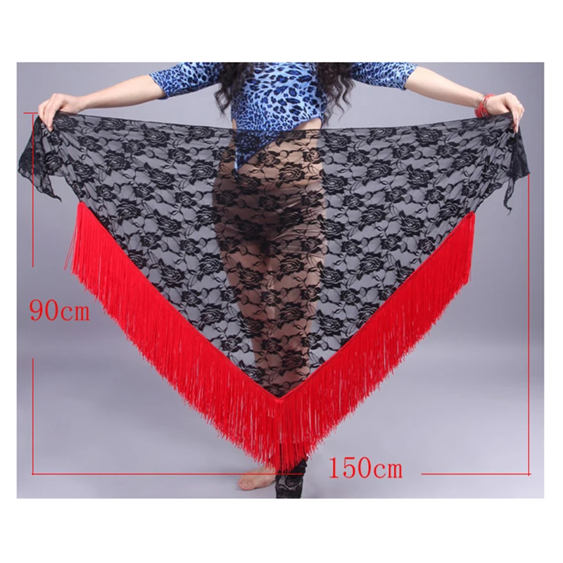 Women Dancewear Belly Dance Clothing Hip Belts Practice Wrapped Floral Lace Short Skirts Bellydance Triangle Hip Scarf