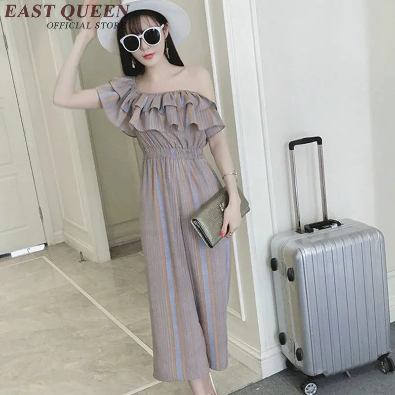 

jumpsuits for women 2018 off shoulder rompers women summer jumpsuit 2018 striped wide leg jumpsuit women elegant NN0568 HQ