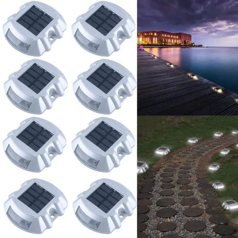 2/4 PCs Solar LED Marker Lights Safety Light for Pathway Driveway Dock Path Deck  led solar light outdoor