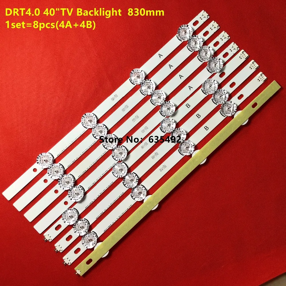 

8PCS/Kit LED Strip 4+4 Lamp For G 40"TV 40LF630V SVL400 HC400DUN-VCKN1-211X VCKN5-214X 40LH5300 DRT4.0 40 6916L-0885A 40lf6350