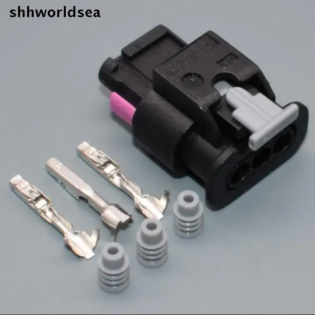 shhworldsea 2/ 5/30/100sets 3pin 1.5mm auto wiring harness cable waterproof connector 4F0 973 703 A 4F0973703A