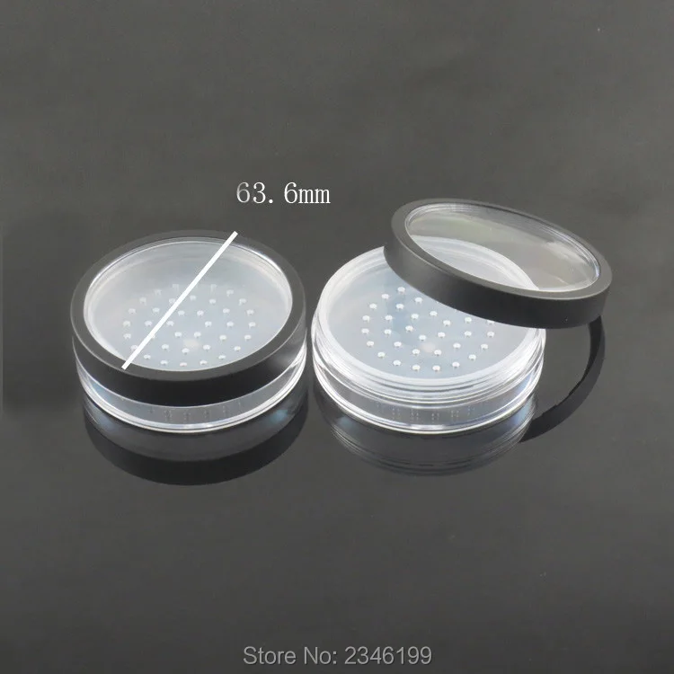 20ML40pcs/lot Empty Loose Powder Case with Sifter, Plastic Clear Cap Cosmetic Powder Conatiner, DIY Top Quality Loose Powder Box