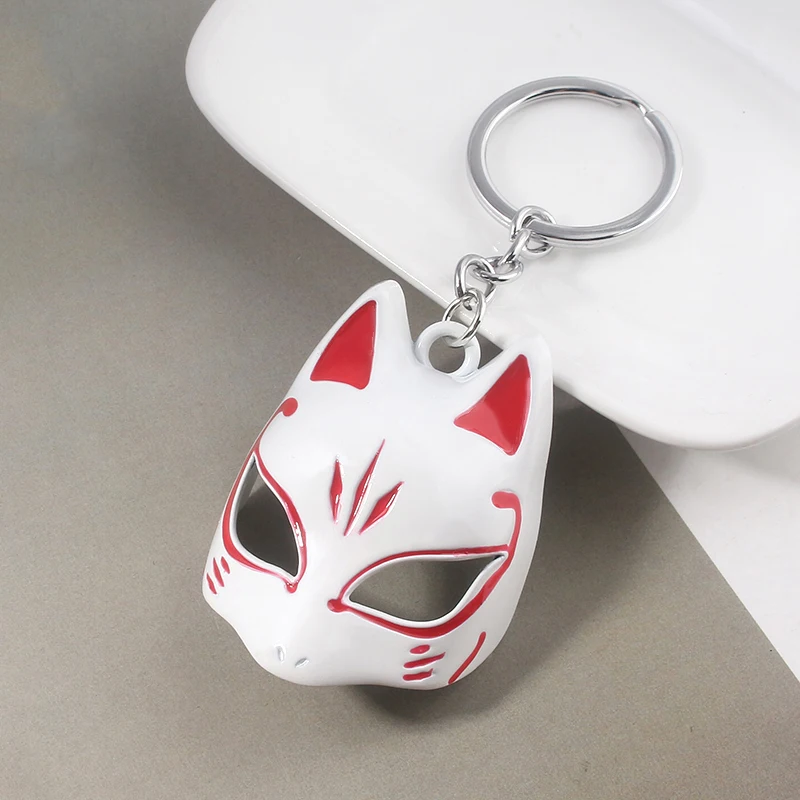 RJ Natsume's Book of Friends Keychains Spot Cat Teacher Fox Mask Pendants Persona 5 Yusuke Kitagawa Car Keyring Men Jewelry Gift