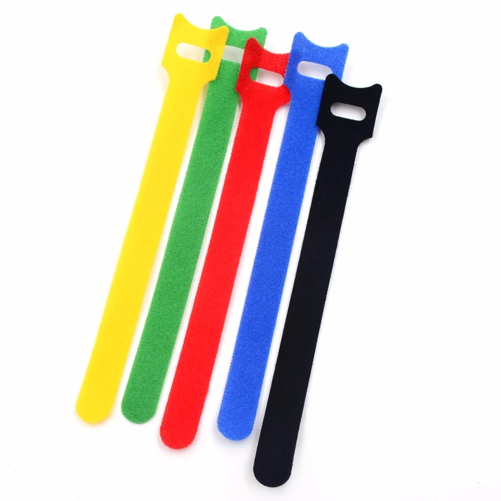 10pcs Wholesale 12*150mm Nylon Reusable Cable Ties with Eyelet Holes back to back cable tie nylon hook loop fastener management