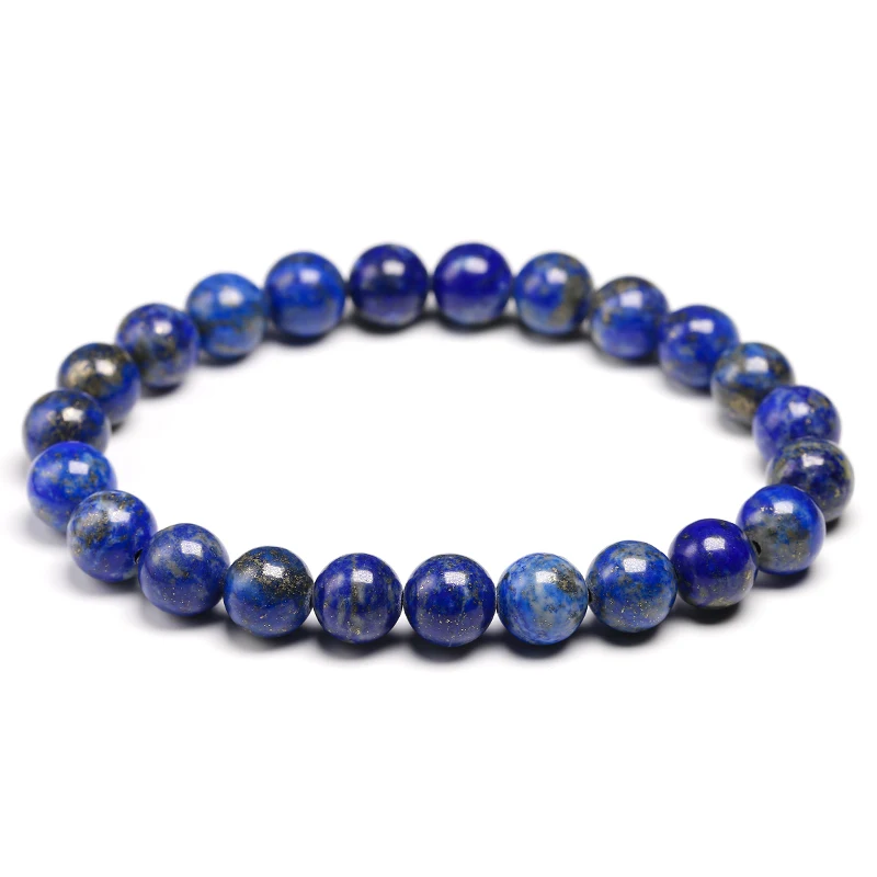 High Quality Natural Lapis Lazuli Blue Stone Beads Bracelets for Women Men Stretch Bracelet Couple Yoga Jewelry Female male Gift