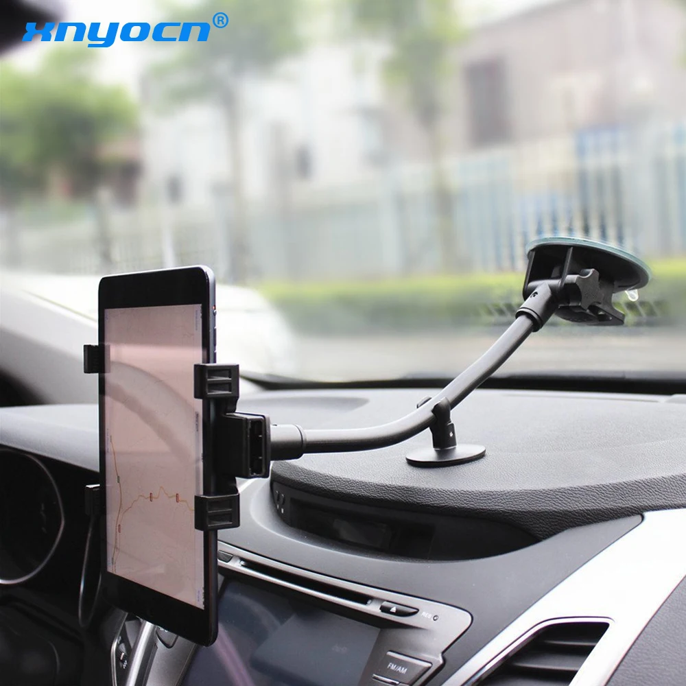 

Universal Tab Car Holder Tablet Windshield Stand Mount Long Arm Support Holders 360 Rotation with 7'' & 11'' Holder for Tablet