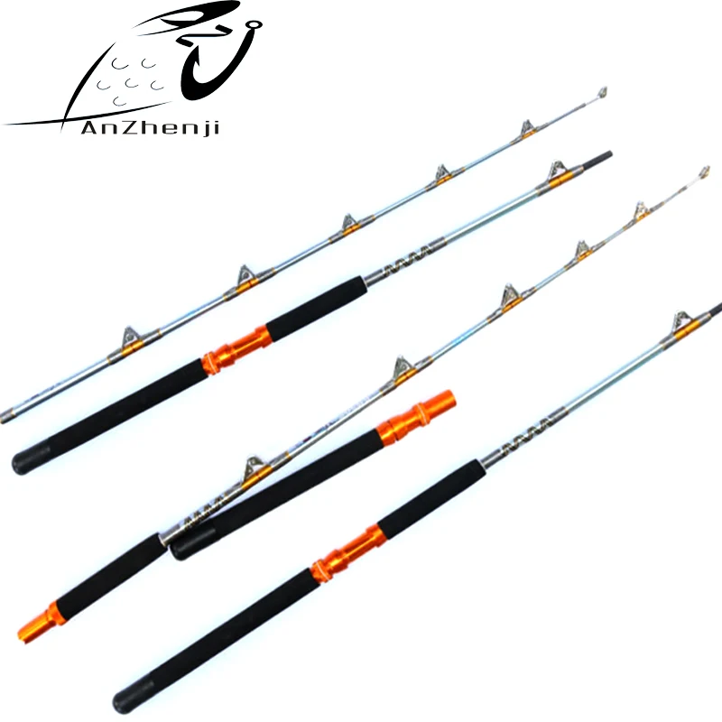 

2018 Anzhenji Deep Sea Boat Rod 1.8M 1.98M 2.1M 2.4M 2.7M Heavy Iron Fishing Rod 50LB Weight Trolling Wholesale