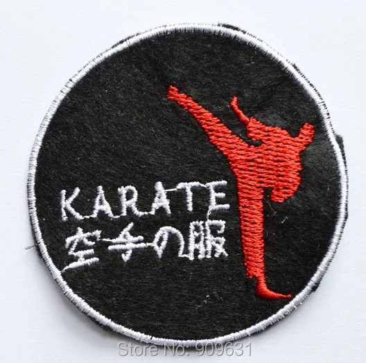 Free shipping ! karate Fighter Kung Fun Red Man Sport iron on applique or Sew on embroidery applique patch garment