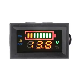 12V Auto Piombo Livello Carica Della Batteria Indicatore Capacità Della Batteria LED Misuratore Capacità Voltmetro Tester