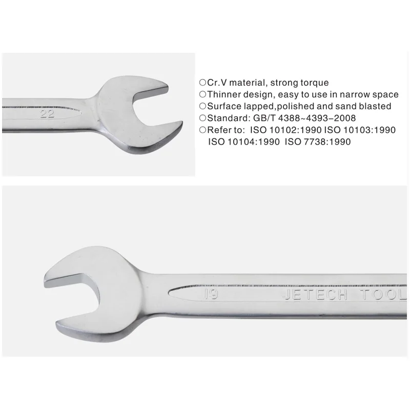 Jetech 1pcs lifetime guarantee mini double end open jaw wrench small spanner 5.5-7mm 6-7mm 8-10mm 10-12mm 11-13mm Cr.V steel