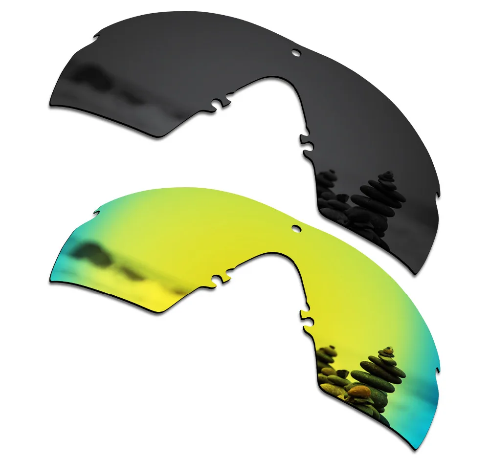 

SmartVLT 2 шт. поляризованные солнцезащитные очки Сменные линзы для солнцезащитных очков Oakley Si M Frame 2,0 Stealth Black and 24K Gold