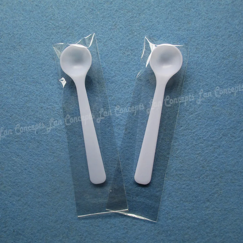 

1g WITH INDIVIDUAL PACKED Plastic Measuring Scoop 2ML 1 Gram Scoop For Milk Powder - 200pcs/Lot Free Shipping