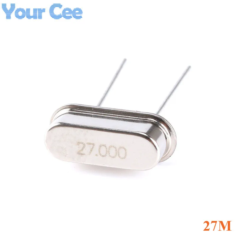 10pcs MiniPassive Quartz Crystal Resonator Oscillator HC-49S 27MHz 27 MHz 27.000M 27.000MHZ DIY Electronic Kit