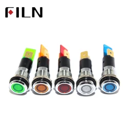 FILN FL1M-8FJ-1 8mm red yellow blue green white 24v 220v led metal signal lamp