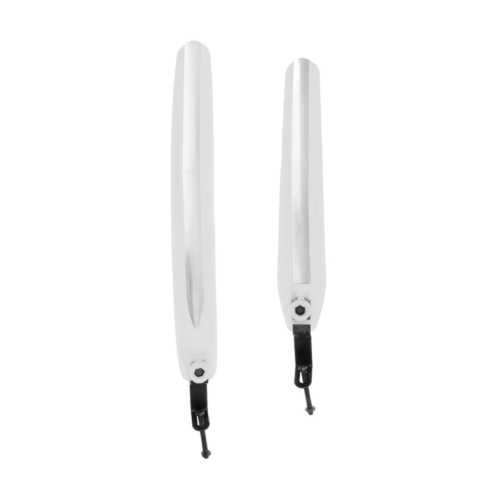 2 pcs Cycling Road Mountain Bicycle Front And Rear Fenders Set Mudguards White