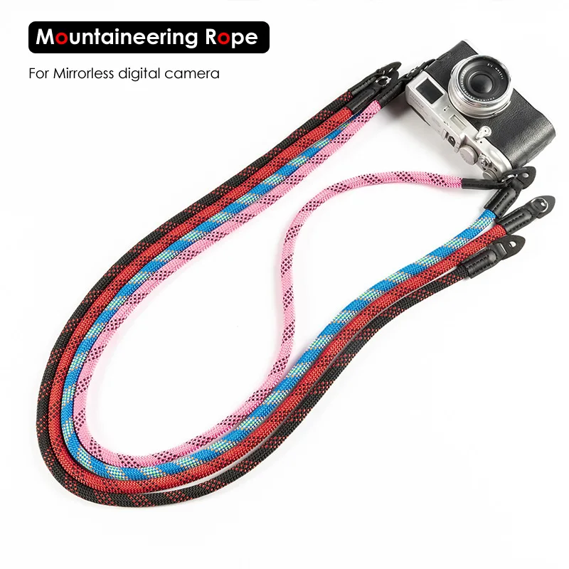 Hand-woven Mountaineering Nylon Rope Camera Shoulder Neck Strap Belt for Mirrorless Digital Camera Leica Olympus Pentax Sony