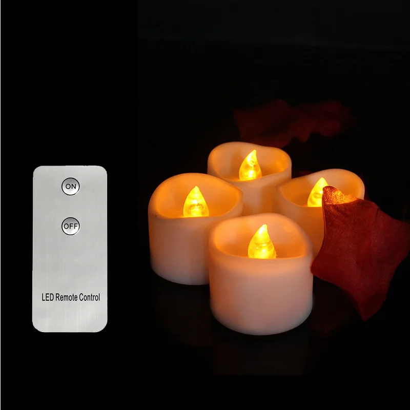 6 or 12 pieces Yellow Flickering Remote Control fausse bougie ,Remote electric candle light vela electrica flameless led candle