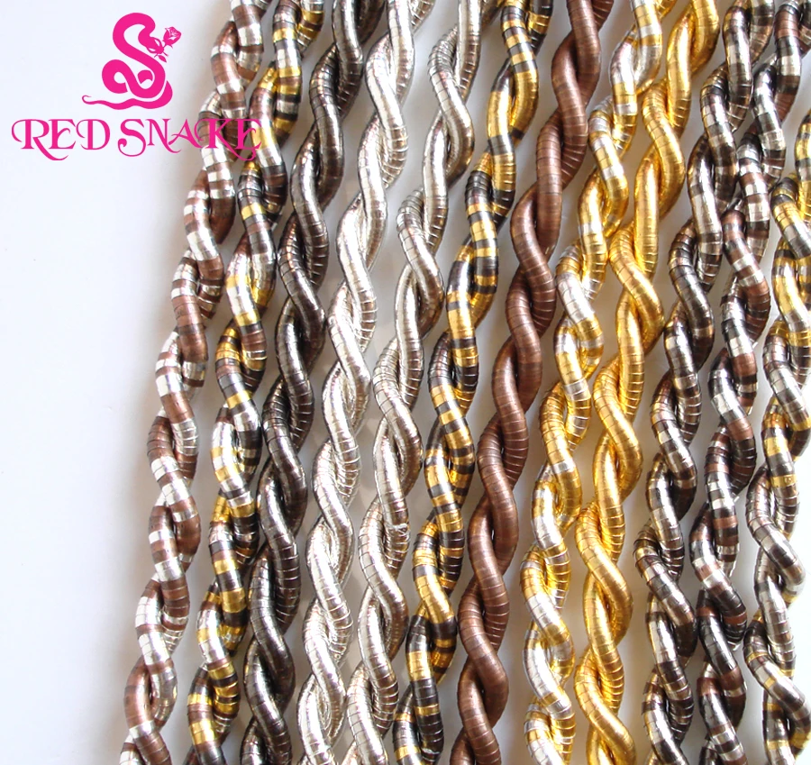 RED SNAKE Wholesale 400pcs Costomize 1200*5mm  High Quality Stainless Steel Jewelry Chains Bendy Snake Necklaces Multi Color