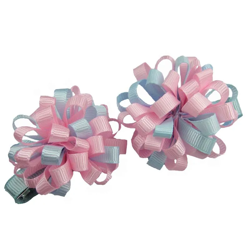 Free Shipping 24pcs/lot  2inch  Hair accessory Solid Grosgrain Ribbon Hairgrips Hair Clips Headwear Barrette