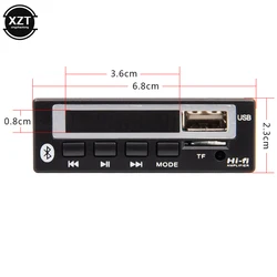 Nuovo Car Audio USB TF FM Radio modulo MP3 Wireless Bluetooth 5.0 12V MP3 WMA Decoder Board lettore MP3 con telecomando per auto